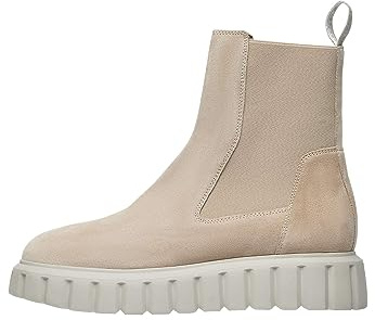 VOILE BLANCHE Stiefeletten aus Veloursleder, Beige 37