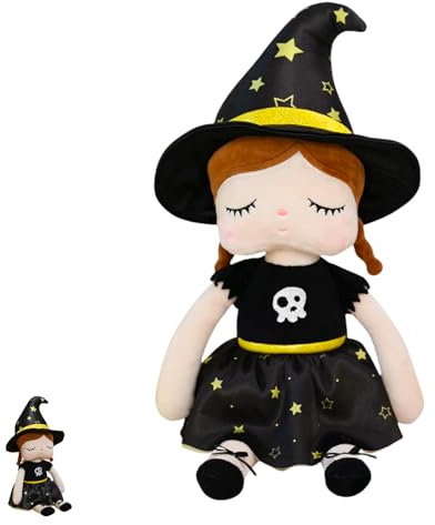 ATBEAMEN Cute Witch Plush Toy for Girl, 45cm Halloween Plushie Gift Toys for Kids Girls