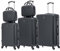 CELIMS - 5-teiliges Koffer Kofferset | Kabine + Medium + Groß + 2X Kosmetikkoffer | Reisekoffer ABS Lightweight | Kofferset 3+2 | Schwarz