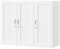 Yaheetech Badezimmerschrank Hängeschrank Wandschrank mit 3 Türen Badschrank Wandregal Küchenschrank mit Höhenverstellbarem Einlegeboden fürs Badezimmer Küche Wäscheraum, 75×31×60 cm