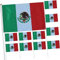 EXCEART 50 Stück Mexiko-flaggen Die Von Hand Winken Die Nationalflagge Stick Wehende Flaggen Dekoratives Mexiko-