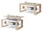 All4All Couchtisch Nico - Kaffeetisch - Wohnzimmertisch - Laptoptisch - Sofatisch - ausziehbar - ausklappbar - 100x60cm - 05 - Sonoma Eiche + Weiß
