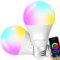 ANTELINK Bombilla WiFi Smart LED regulable RGB 9 W 806 lm compatible con Alexa Google Home, blanco frío cálido 2700 K ~ 6500 K Tuya APP, 2 unidades.