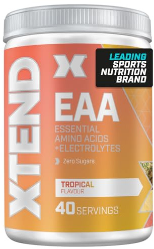 XTEND EAAs 40 servings for Hydration and Fitness Performance | Hydrate, Repair, Recover | 9 Essential Amino Acids + Added Electrolytes | Tropical