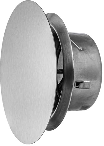 EUROPLAST 100 mm rostfritt stål tallriksventil – tilluft frånluft ventilationsventil – justerbar vägg- och takventil – justerbar rund diffusor – runt ventilationsgaller, skydd, ventilationslock