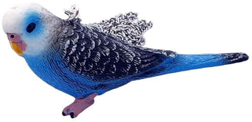 BLue Budgie/Budgerigar Necklace - Mixed Up Dolly