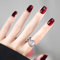 24pcs Rote Cat Eye Falsche Nägel Kurz, Französisch Künstliche Nägel Zum Aufkleben Reine Farbe Vollabdeckung FalscheNägel, Kunstnägel Natürliche für Frauen Maniküre Nail Art (Rot Quadrat, 24x)