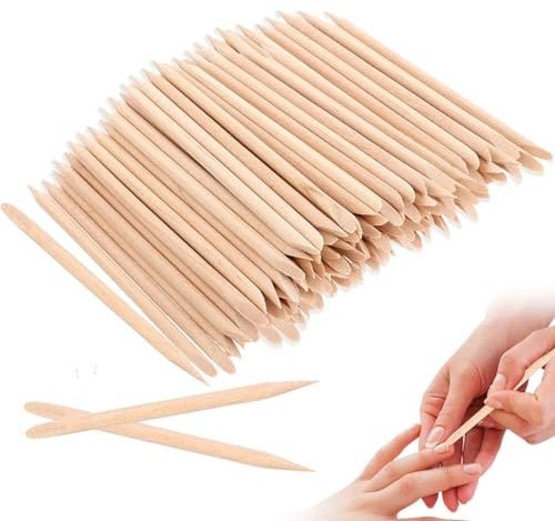 200PCS Orange Wood Sticks Double Heads Multi Functional Cuticle Pusher Tools Cuticle Sticks Cuticle Pusher Remover Cleaner Orange Sticks for Nails Manicure Pedicure