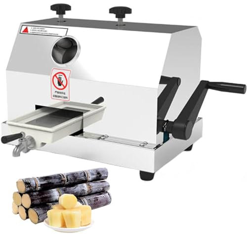 YANDDEA Zuckerrohr-Entsafter, Zuckerrohr-Entsafter, Zuckerrohr-Pressmaschine mit Edelstahl, 3 Walzen, Zuckerrohr-Saftmaschine, Presspresse für gewerbliche Haushalte, 220 V