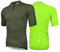 Wulibike Herren-Fahrradtrikot Kurzarm, Rennradtrikot mit halbem Reißverschluss und Taschen, Fahrradbekleidung atmungsaktiv und schnell trocknend 2er-Pack Grün+Olivgrün L