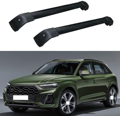 CCLXWY 2 Stück Kompatibel mit Q5 FY 2019-2022 Aluminium Dachträger Relingträger,Dachgepäckträger Alu Relingträger,B