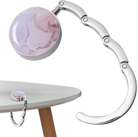 Gancio per borsa - Gancio per borsa rotondo pieghevole, Gancio per borsa da tavolo |. Il design compatto mantiene la borsa pulita e facile da riporre. Un oggetto elegante e funzionale.