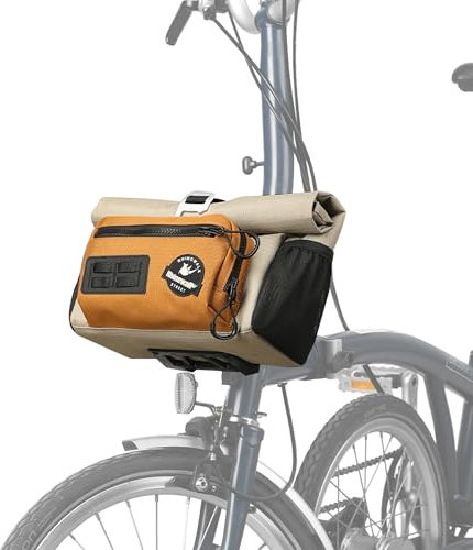 Rhinowalk Fahrrad Lenkertasche Quick Release Fronttasche Für Brompton Faltrad Fahrradtasche mit Schultergurt Regenhülle