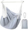 Ohuhu Hängesessel Outdoor XL, Hängesessels ohne Gestell bis 150 kg - Outdoor Sessel für Erwachsene & Mädchen, Indoor & Outdoor für Garten, Balkon, Schlafzimmer - Hellgrau