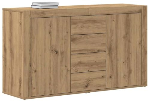 vidaXL Sideboard Artisan-Eiche 120 x 36 x 69 cm Holzwerkstoff | Genug Stauraum für all deine Sachen, Die schicke Eichenoberfläche passt super zu deiner Einrichtung,