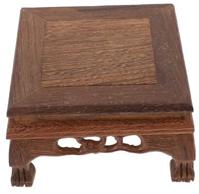 Toyvian Base De Jarrón De Estilo Chino Base De Madera para Macetas Soporte Duradero para Manualidades Adorno Artesanal para Sala De Estar Forma De