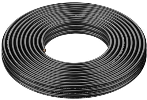 Cavo elettrico a 2 conduttori da 18 AWG, 7,6 m, cavo in PVC intrecciato calibro 18 con nucleo in rame stagnato, cavo flessibile a bassa tensione 12 V/24 V per strisce LED marine automobilistiche