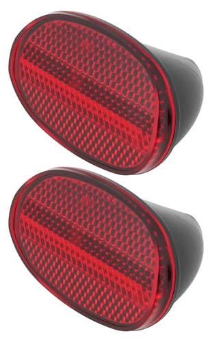ECSiNG 2Pcs Bike Oval Hinten Kotflügel Reflektor 62x43mm Kompatibel Mit Den Meisten Fahrräder Mit Kotflügel