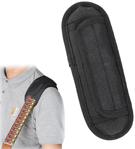 1Pcs Black Universal Shoulder Strap Pads,Breathable Detachable Universal Replacement Shoulder Cushion,for Guitar Straps, Camera Bag, Laptop Bags, Luggage(Black)