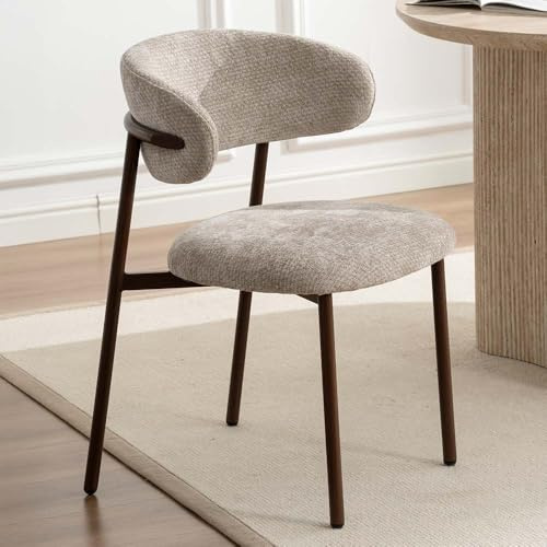 Milton & Oldbrook Esszimmerstuhl Hamina Beige – Walnuss-Effekt