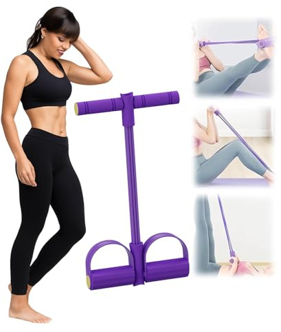 8 Tubos para Entrenador Abdominal y de Cuerda con Bandas Elásticas, Máquina de Gimnasio en Casa Multifunción para Fitness, Yoga, Pilates y Ejercicios de Rehabilitación