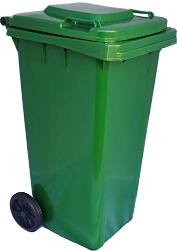 120 Litre Wheelie Bin - Green - Council Approved EN840 Waste Recycling