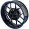 OneWheel Felgenrandaufkleber 6mm Motorrad & Auto (15-19 Zoll) - Farbe wählbar - 10 Felgenstreifen für Vorder- & Hinterreifen (Blau - matt)