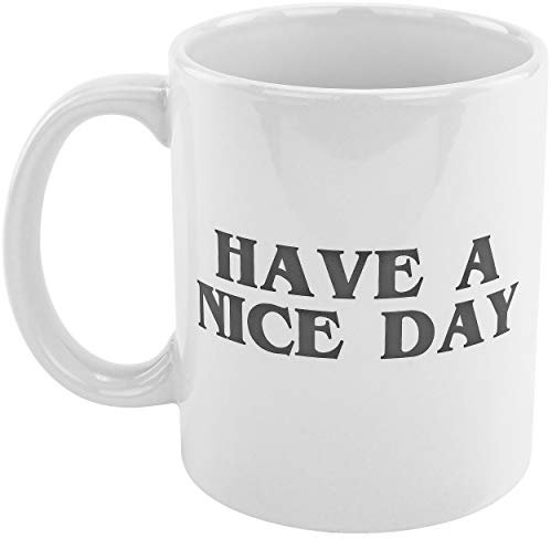 Fairly Odd Novelties FON-10241 Have A Nice Day Mittelfinger-Becher, Keramik, Weiß