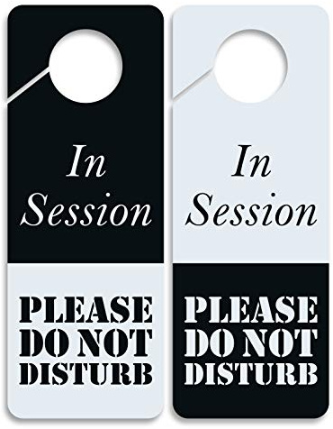 Do Not Disturb Schild – In Session, Türhaken, 2 Stück, doppelseitig, ideal für die Verwendung an jedem Ort wie Büros