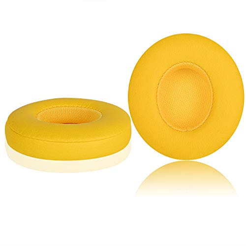 Solo 2.0/3.0 Replacement Earpads, JARMOR Memory Foam Ear Cushion Cover for Beats Solo 2.0/3.0 Wireless On Ear Headphones ONLY (Yellow)