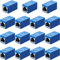 Coupleur RJ45, Connecteur de Réseau Adaptateur d'Extension d’Ethernet pour Cat7/ Cat6/ Cat5e/ Cat5 Coupleur de Câble de Réseau Ethernet Femelle à Femelle (Bleu, 15 Pièces)