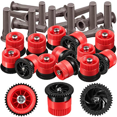 Honoson 16 Pieces Pop-Up Sprinkler, Red, High Efficiency Replacement Sprinkler Heads, Variable Arc Nozzle, Compatible with RainBird, Hunter, Orbit, Polyoxymethylene Material, Sprinkler