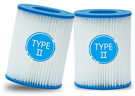 woejgo Cartouches filtrantes pour Piscine Type II, Filtre de Piscine pour Taille 2, Lot de 2