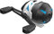 Zebco Roam Spincast Angelrolle, Größe 30, wechselbar, rechts- oder linkshänder, vorgespult mit 4,5 kg Zebco Angelschnur, Edelstahl-Frontabdeckung, blau