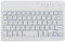 Dpofirs 7-8 Zoll Ultra Slim Wireless Bluetooth-Tastatur, Tragbare Universal-Aluminiumlegierungstastatur für Windows Andriod, Unterstützung Thai und Englisch, Weiße Farbe