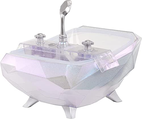 Glitter Babyz MGA Sprudelbadewanne mit Farbwechsel - Inklusive echtem Duschkopf, äußerer und innerer Wanne und Armaturen - Sprudelt, leicht zu reinigen - Für Kinder ab 3 Jahren
