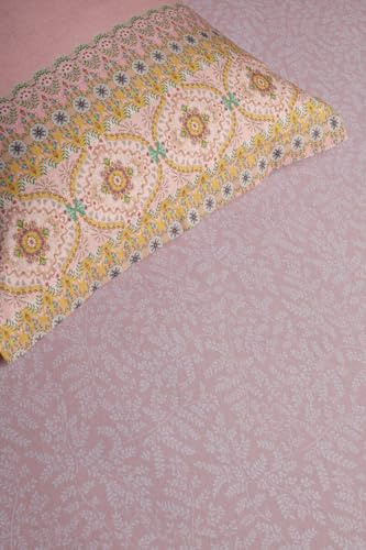 Pip Studio Spanbettlaken Leafy Blau Grau 140x200/220