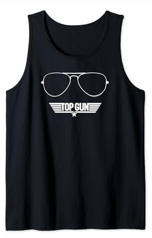 Top Gun lineare Sonnenbrille & Logo Tank Top
