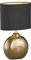 Fischer & Honsel | Tischleuchte, Foro | bronzefarben antik| Stoffschirm| schwarz chintz innen goldfarben| L: 23,00 cm, B: 13,00 cm, H: 36,00 cm,| mit Schnurschalter| 1x E14 max. 40 Watt | 50558
