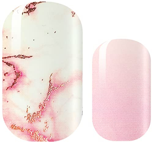 AVOA Beauty Nagelfolie - Rose Quartz, pink, rosa, weiß, gold, ombre, Farbverlauf, Marmor Nail Art Design, 16 dünne selbstklebende langanhaltende Nail Wraps