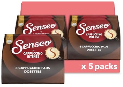 Senseo Pads Morgen Cappuccino Intense, 5 x 8 Getränke, 40 Kaffeepads