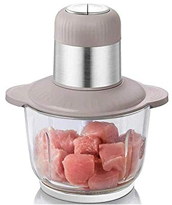 Tritaverdure Modern Simplicity Tritacarne Elettrico Tritacarne E Tritatutto con 4 Lame Rivestite in Titanio Ciotola di Vetro Frullatore Tritacarne per Carne, Verdure, Frutta E Noci, Veloce Slo