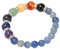 Pssopp 7 Chakra-Armband, Edelsteine, Heilperlen, Armband, Chakra-Aroma-Armband für Männer, Frauen, Mädchen, Schmuck (Dumortierit-Quarzit)