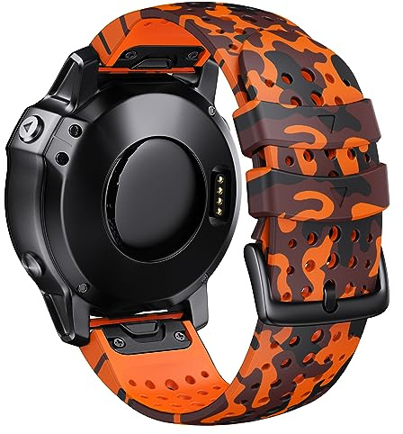 ANBEST Armband für Garmin Fenix 6 Pro/Fenix 7 Pro/Fenix 6/7/5/Epix 2 Armband, 22mm Quick Fit Silikon Ersatzarmband für Forerunner 945/955/935/965/745/Instinct 2/Descent G1 Armbänder