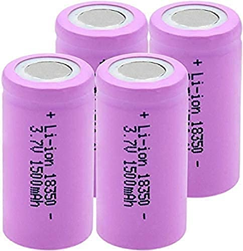 18350 3.7V 1500Mah Li-Ion Batería Recargable para Linterna,4 Piezas