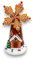 Aurora Store Natale Mulino a Vento Marzapane Villaggio di Natale innevato con Pale in Movimento, Giostrina con Luci LED e Musica Babbo Natale Scenario Natalizio Carillon Giostrina 33x20x17 cm