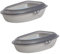 2X Katzentoilette XXL 60 cm Rattan Optik 2 Stück Dopplepack Katzenklo Katzen Schalen Toilette WC Rand