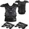 JUSTDOLIFE 5 Stück Motorrad Schutz Jacke, 2024 Neues Modell Kinder Motorrad rüstung mit Knieschoner Ellbogenschoner Brustpanzer Racing für Outdoor Sport