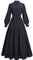 CR ROLECOS Black Victorian Dress for Women Vintage Medieval Dresses Long Sleeve Edwardian Dress Gothic Renaissance Costume L