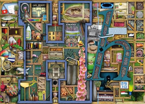 Ravensburger 12000144 - Awesome Alphabet H - Puzzle 1000 Teile - Erwachsene und Jugendliche ab 14 Jahren